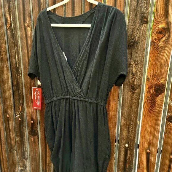 VINTAGE BLOOMINGDALES AC GAUZE begauze Jumpsuit Highwaisted Pants L Deadstock - Picture 10 of 15